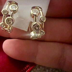 Laminated clear stone huggies